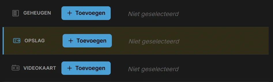 Razendsnelle M.2 NVMe opslag toevoegen aan je systeem via de PC Samenstellen Tool.