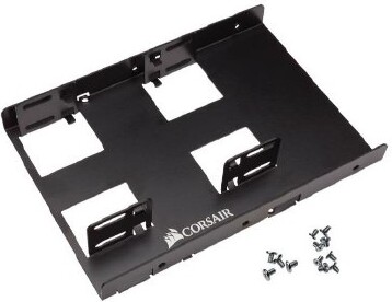 Corsair atx semi tower box cssd black 2 orig - Corsair ATX Semi-Tower Box 2,5 inch-naar-3,5 inch Inbouwframe (zwart)