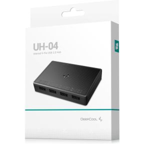 Deepcool uh 04 usb hub 4 orig - DeepCool R-XE010A-BKNN0-G Behuizingonderdeel (zwart)