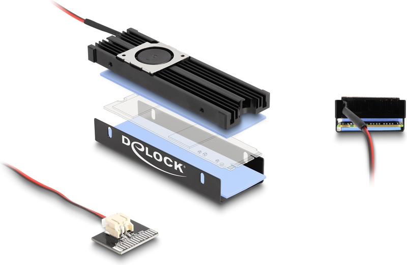 Delock 18451 onderdeel accessoire voo 2 orig - DeLock 18451 20mm Koelingaccessoire (zwart)