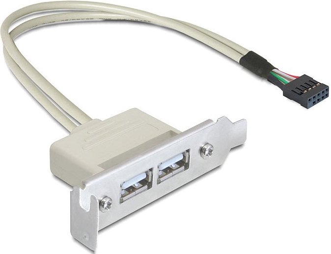 Delock 83119 slotbeugel usb 2 0 laag