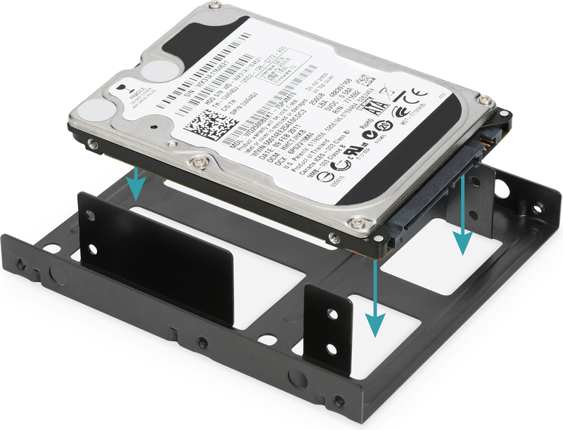 Digitus da 70434 computerbehuizing ond 5 orig - Digitus DA-70434 2,5 inch-naar-3,5 inch Inbouwframe (zwart)