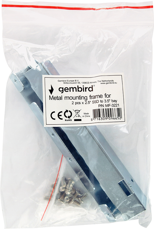 Gembird 2x 2 5 hdd ssd naar 2 orig - Gembird MF-3221 2,5 inch-naar-3,5 inch Inbouwframe