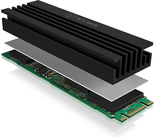 Icy box ib m2hs 70 heatsink voor m 2 orig - ICY BOX IB-M2HS-70 Koelingaccessoire (zwart)