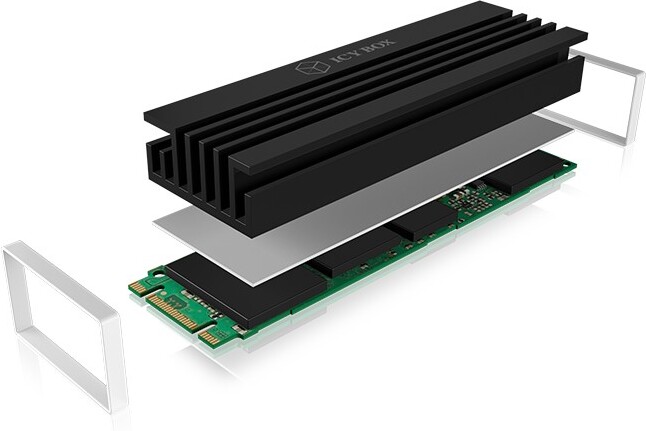 Icy box ib m2hs 70 heatsink voor m 4 orig - ICY BOX IB-M2HS-70 Koelingaccessoire (zwart)