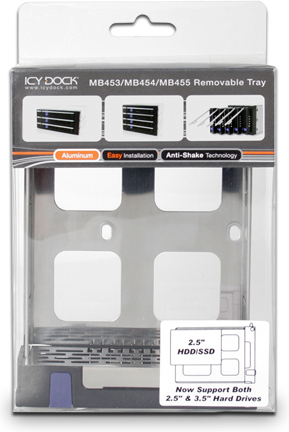 Icy box icy dock mb453tray 2b 2 5 6 orig - ICY BOX MB453TRAY-2B Behuizingonderdeel (zwart)