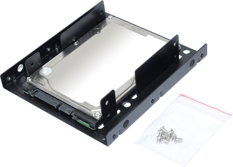 Ultron 377215 montagekit zwart metaal 5 orig - Ultron 377215 2,5 inch-naar-3,5 inch Inbouwframe (zwart)