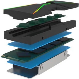 Xilence m2ssd b koeler zwart 1 stuk 4 orig - Xilence XC401 Koelingaccessoire (zwart)