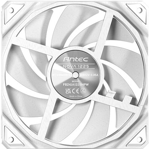 Antec 0 761345 40052 7 koelsysteem v 3 orig - Antec Nova 120 White High-Performance PWM Fan 120mm Case Fan (White)