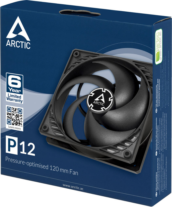Arctic p12 case fan 4 orig - ARCTIC P12 120mm Fixed Speed Case Fan - 1800 RPM, 56.3 CFM, 2.20 mmH2O