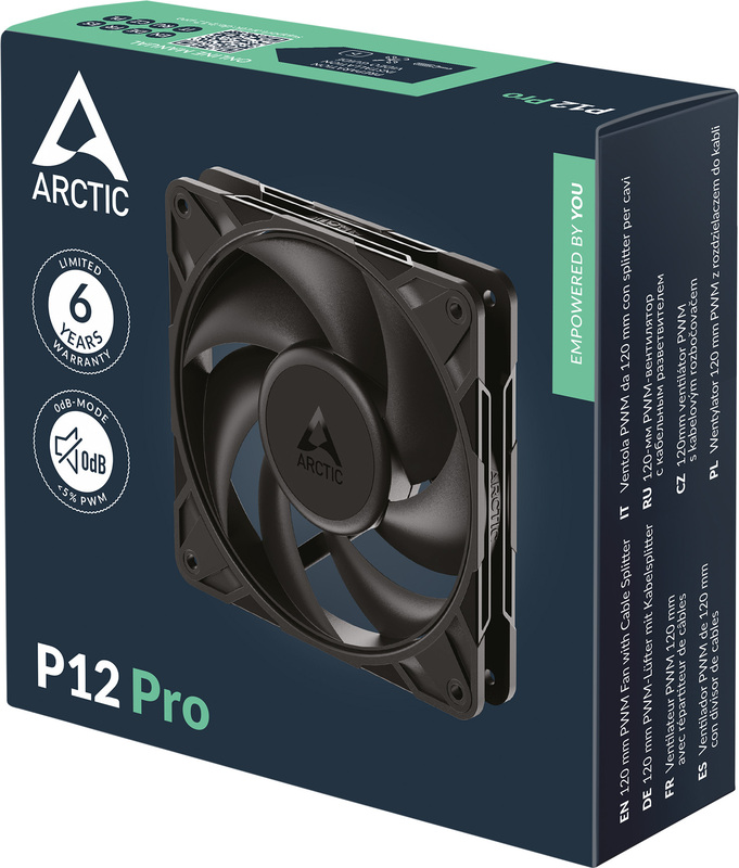Arctic p12 pro case fan 6 orig - ARCTIC P12 Pro 600-3000 RPM PWM Fluid Dynamic 120mm Case Fan (White)