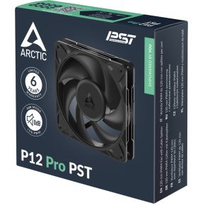 P12 Pro PST 120mm PWM Case Fan - 600-3000 RPM, 77 CFM, Fluid Dynamic Bearing, Black - afbeelding 5