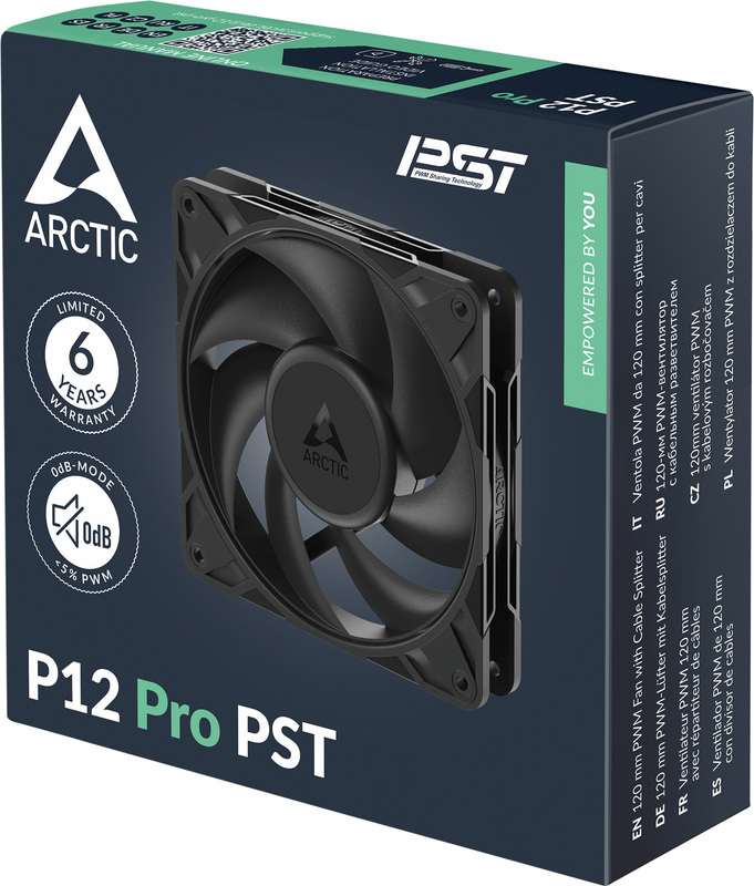 Arctic p12 pro pst case fan 1361612 6 orig - ARCTIC P12 Pro PST PWM 600-3000 RPM, 77 CFM 120mm Case Fan (White)