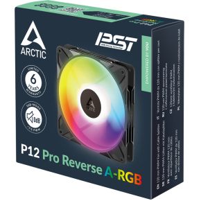 P12 Pro Reverse A-RGB Black 120mm Case Fan (Black) - afbeelding 7