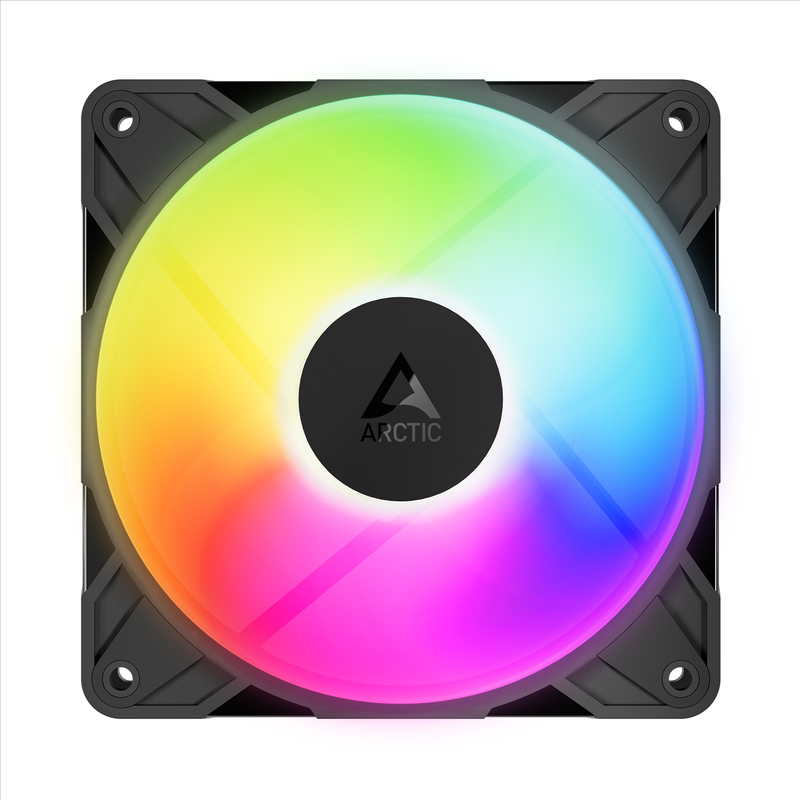 Arctic p12 pro reverse a case fan 776093 2 orig - ARCTIC P12 Pro Reverse A-RGB Black 120mm Case Fan (Black)