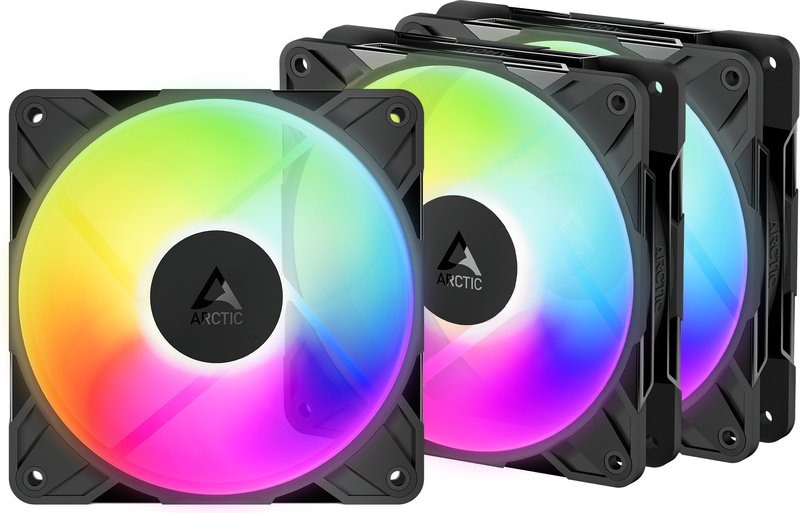 Arctic p12 pro reverse a case fan 776093 - ARCTIC P12 Pro Reverse A-RGB Black 120mm Case Fan (Black)