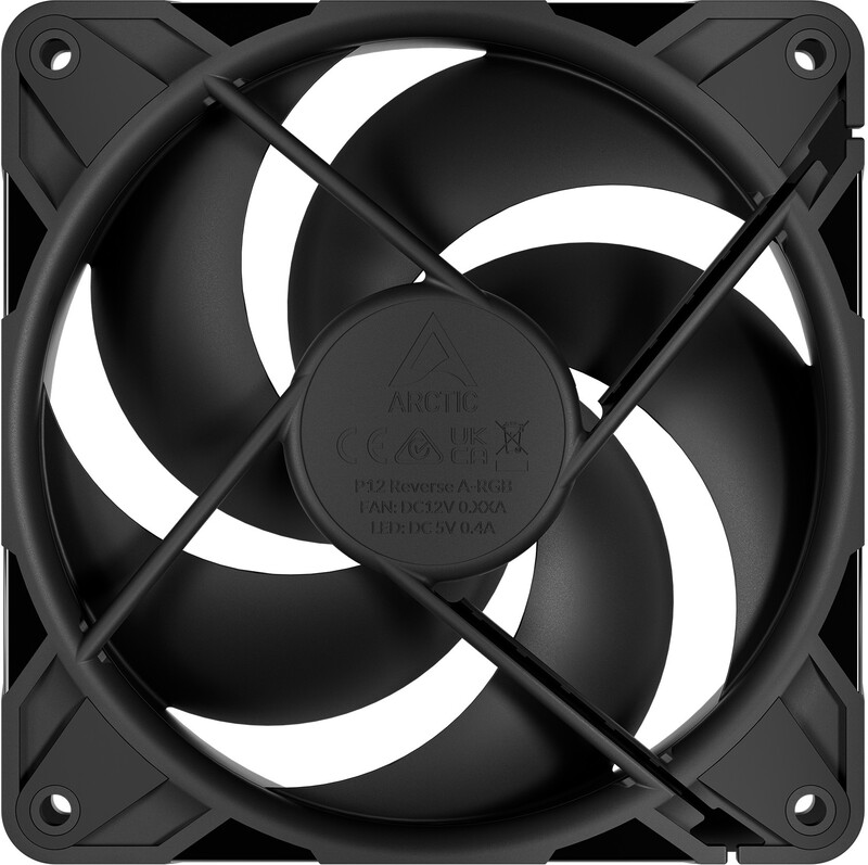 Arctic p12 pro reverse case fan 1364302 3 orig - ARCTIC P12 Pro Reverse PWM, 500-3000 RPM, 73 120mm Case Fan (White)
