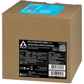 P12 PWM PST RGB 0dB 120mm Zwart (3 Stuks) - afbeelding 4
