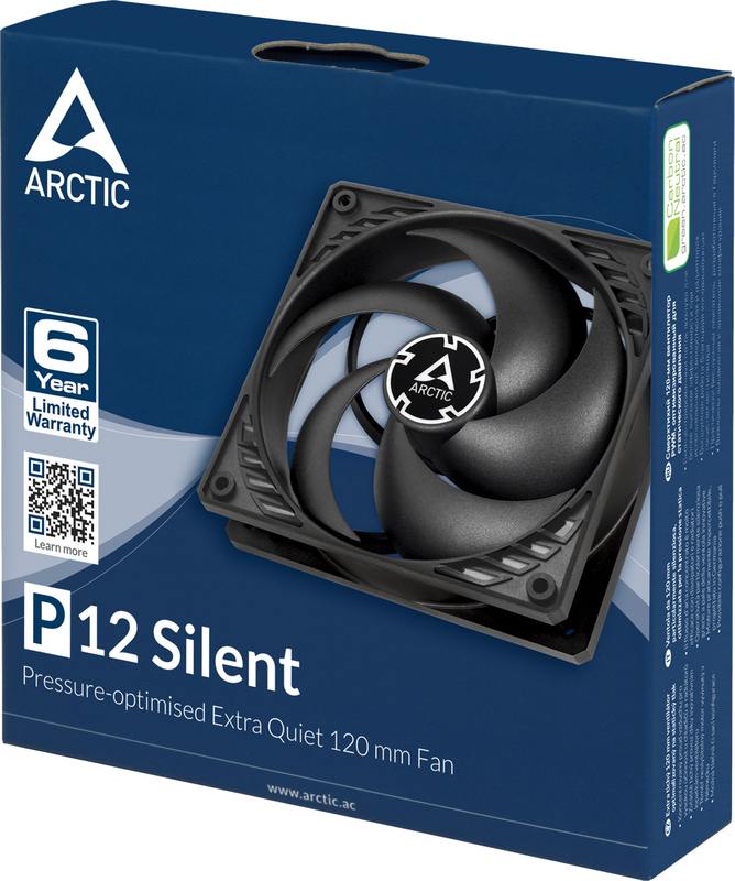 Arctic p12 silent case fan 4 orig - ARCTIC P12 Silent 120mm 3-Pin Case Fan