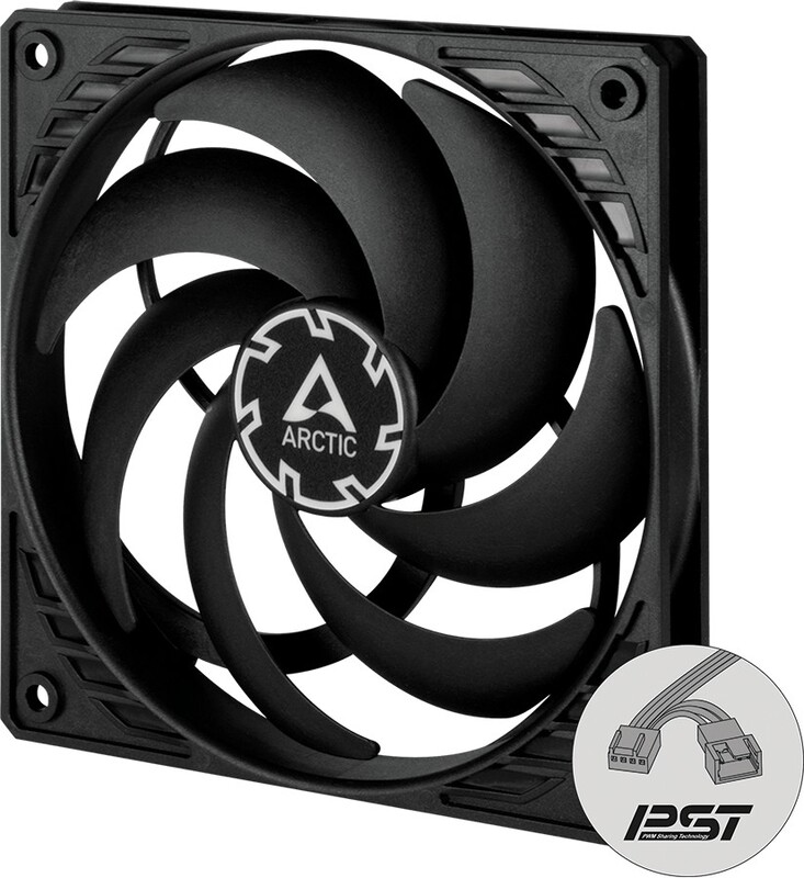 Arctic p12 slim pmw pst ventilatorhui 2 orig - ARCTIC P12 Slim PWM PST 120mm Case Fan (White)