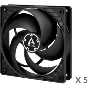 P12 Value Pack (5-Pack) 120mm Pressure-Optimised Case Fan - Black - afbeelding 2
