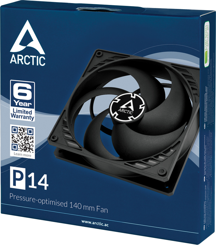 Arctic p14 case fan 5 orig - ARCTIC P14 140mm Fixed Speed Case Fan, 1700 RPM, 3-Pin