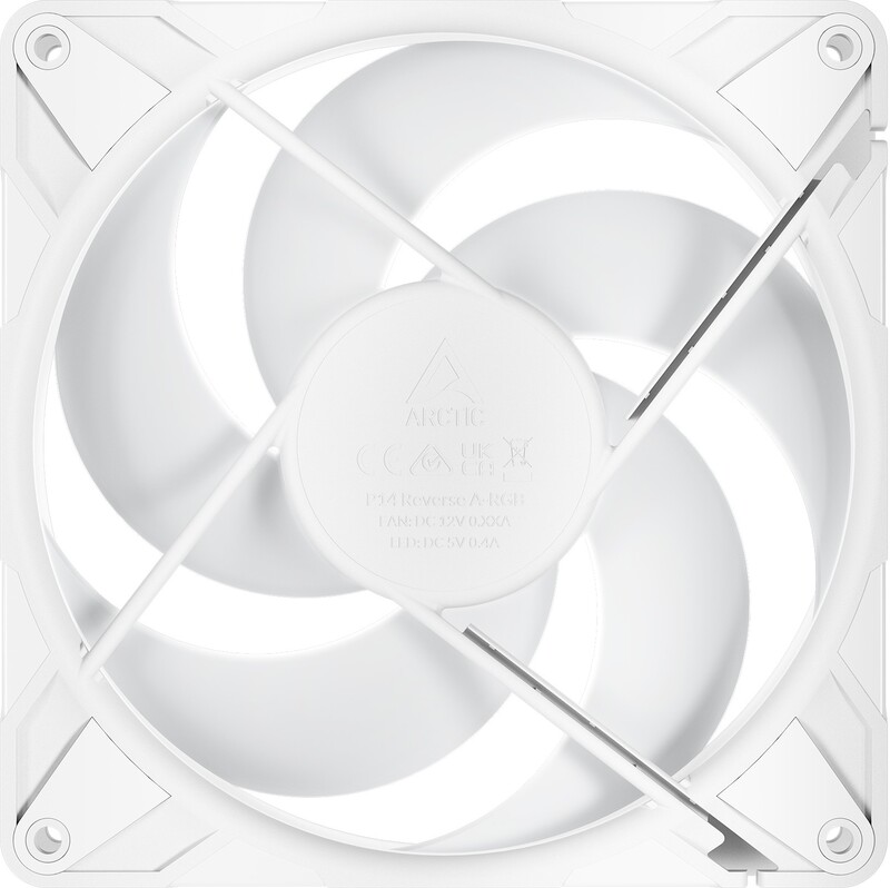 Arctic p14 pro reverse a case fan 776044 4 orig - ARCTIC P14 Pro Reverse A-RGB White 140mm Case Fan