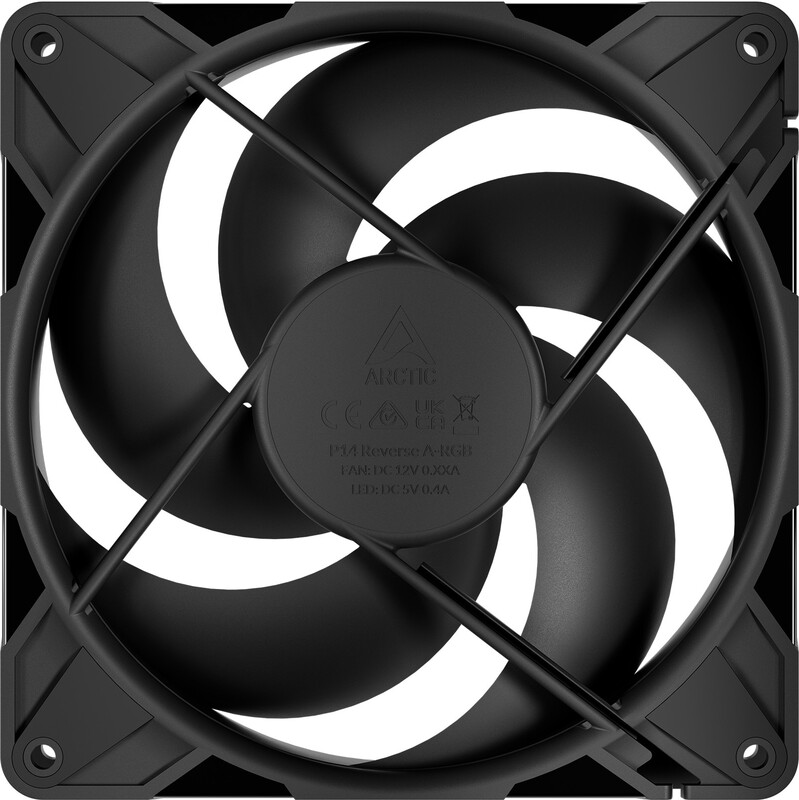 Arctic p14 pro reverse case fan 1020553 4 orig - ARCTIC P14 Pro Reverse 3 Pack 140mm Case Fan (Black)