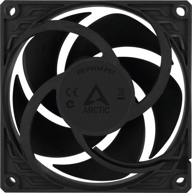 Arctic p8 pwm pst case fan 4 orig - ARCTIC P8 PWM PST 200-3000 RPM, 23.4 CFM, 1.9 80mm Case Fan (White)