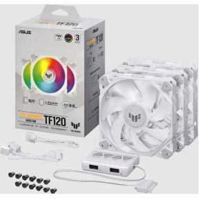 TUF Gaming TF120 ARGB White Edition 3-Pack 120mm Case Fan (White) - afbeelding 6