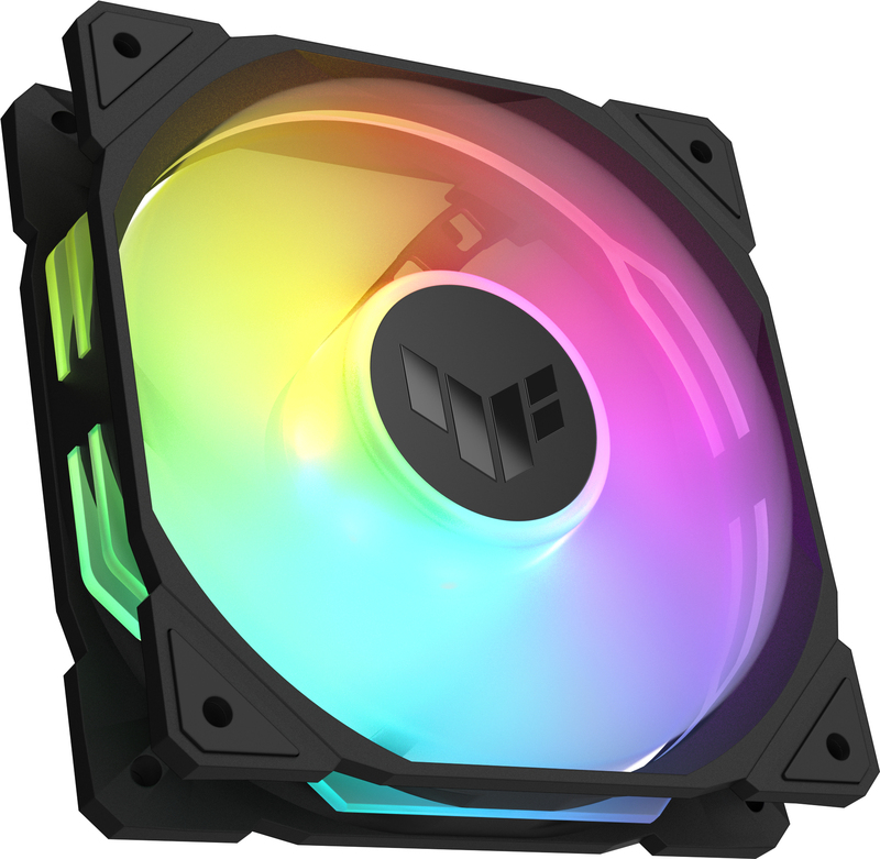 Asus tuf tr120 reverse case fan 776136 2 orig - ASUS TUF Gaming TR120 ARGB Reverse Fan 120mm Case Fan (Black)