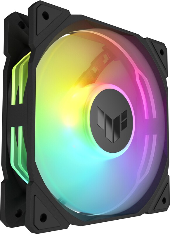 Asus tuf tr120 reverse case fan 776136 3 orig - ASUS TUF Gaming TR120 ARGB Reverse Fan 120mm Case Fan (Black)