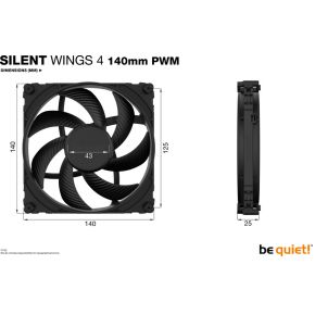 Silent Wings 4 140mm PWM - afbeelding 5