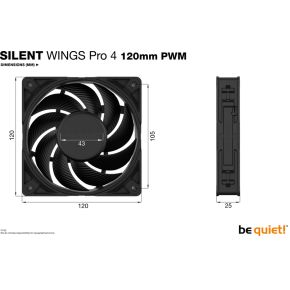 Silent Wings Pro 4 120mm PWM - afbeelding 5