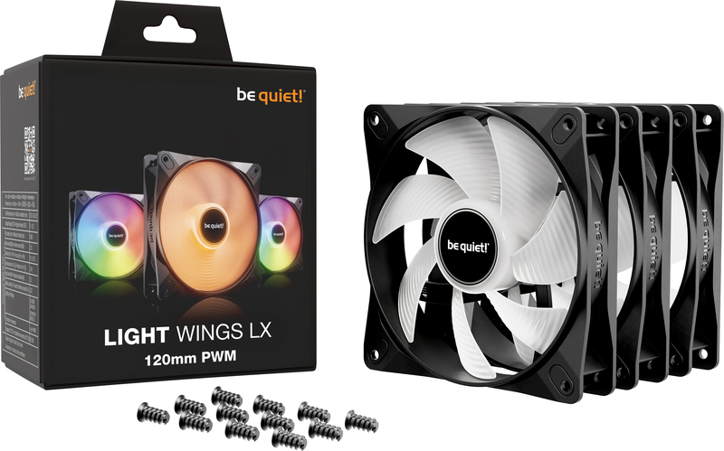 Be quiet light wings lx pwm case fan 777187 5 orig - be quiet! Light Wings LX 120mm PWM Triple Pack (Black) Case Fan