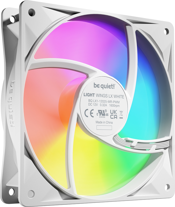Be quiet light wings lx pwm case fan 777207 3 orig - be quiet! Light Wings LX 120mm PWM White Triple Pack Case Fan