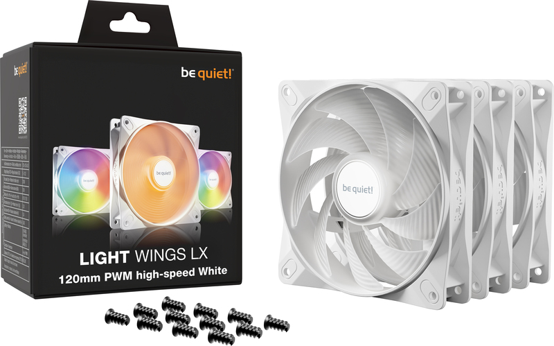 Be quiet light wings lx pwm high speed 776058 5 orig - be quiet! Light Wings LX PWM high-speed White 120mm Case Fan (White)