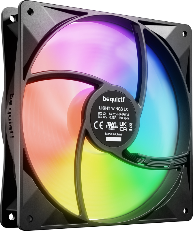 Be quiet light wings lx pwm high speed 777208 3 orig - be quiet! Light Wings LX PWM High-Speed Pack 140mm Case Fan (Black)
