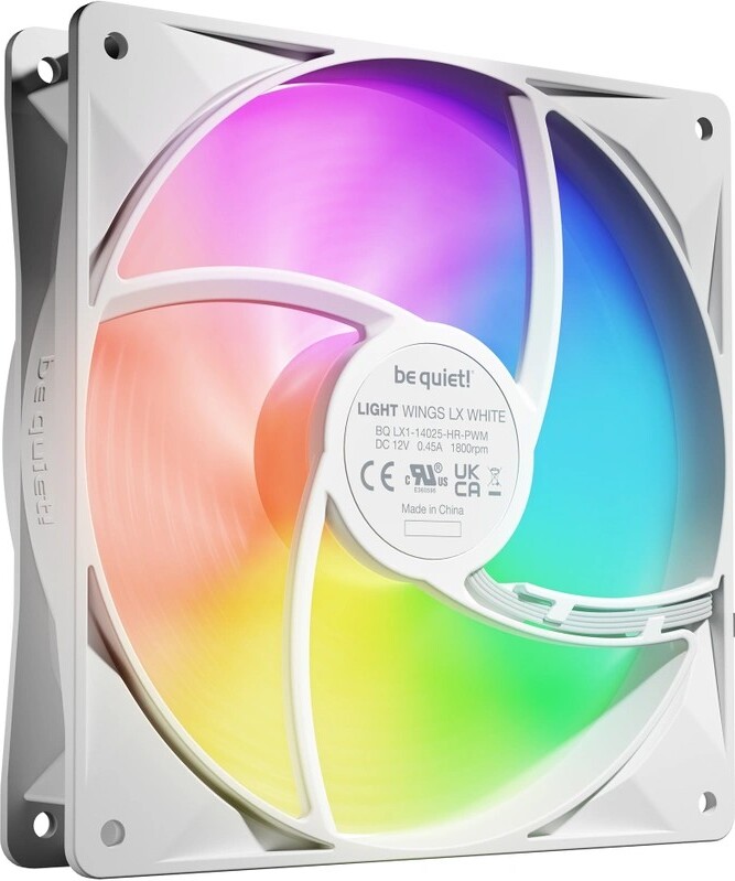 Be quiet light wings lx pwm high speed 777209 3 orig - Be Quiet! Light Wings LX PWM High-Speed Pack 140mm Case Fan (White)