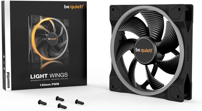 Be quiet light wings pwm case fan 777184 3 orig - be quiet! Light Wings 140mm PWM Case Fan