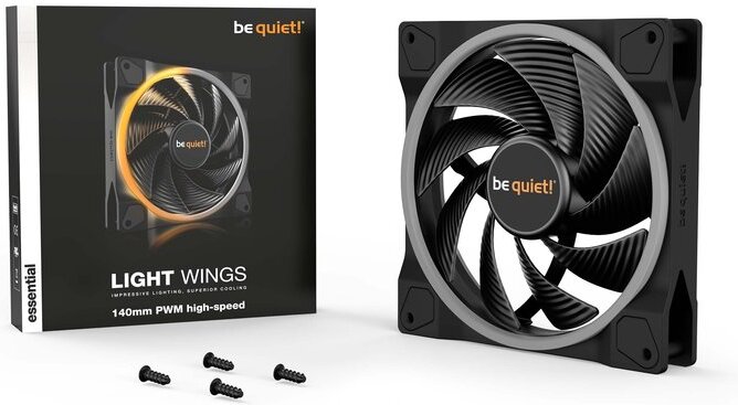 Be quiet light wings pwm high speed cas 777203 3 orig - be quiet! Light Wings 140mm PWM high-speed Case Fan
