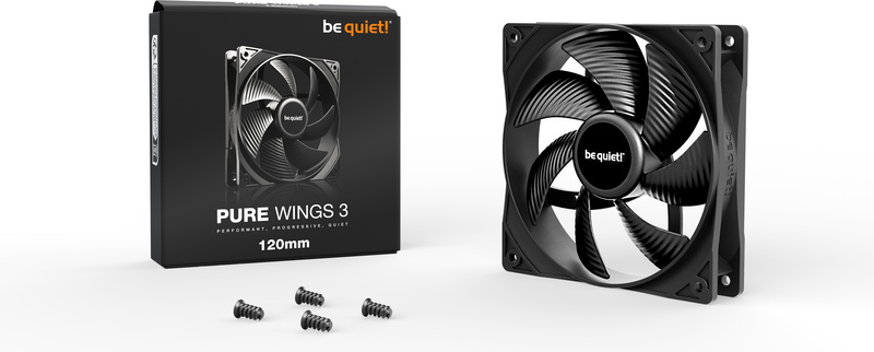 Be quiet pure wings 3 behuizingsventila 3 orig - Be quiet! Pure Wings 3 120mm Case Fan