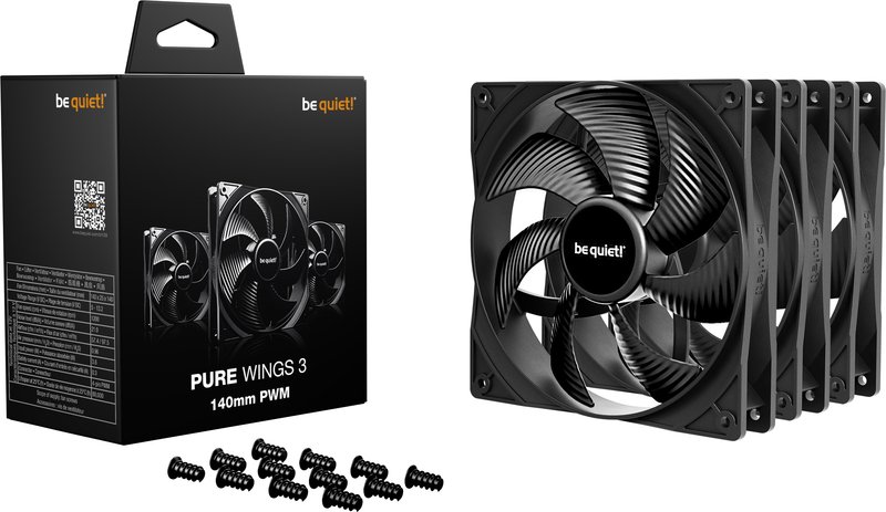 Be quiet pure wings 3 case fan 776015 - Be quiet! Pure Wings 3 140mm PWM Triple Pack Case Fan