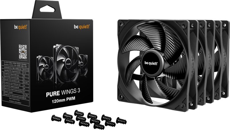 Be quiet pure wings 3 case fan 777191 - be quiet! Pure Wings 3 120mm PWM Triple Pack Case Fan