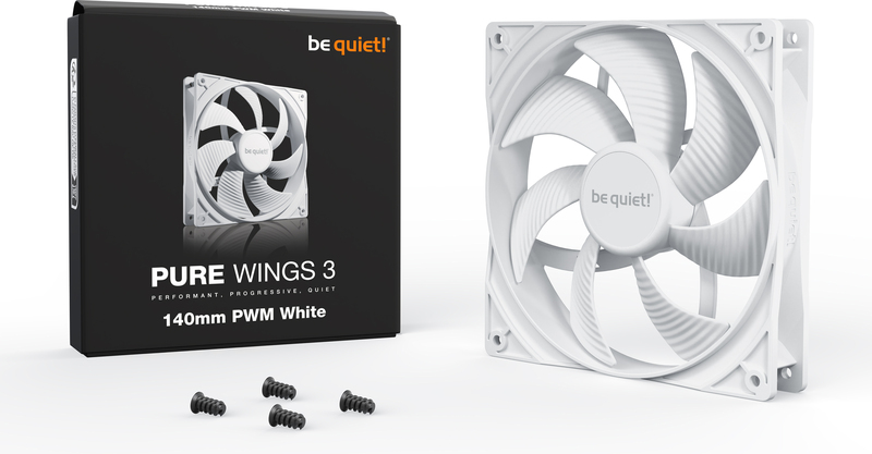 Be quiet pure wings 3 pwm case fan 776066 3 orig - Be quiet! Pure Wings 3 140mm PWM White Case Fan