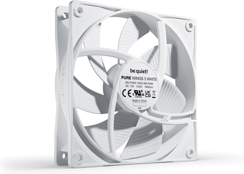 Be quiet pure wings 3 pwm case fan 777194 2 orig - be quiet! Pure Wings 3 120mm PWM White Case Fan