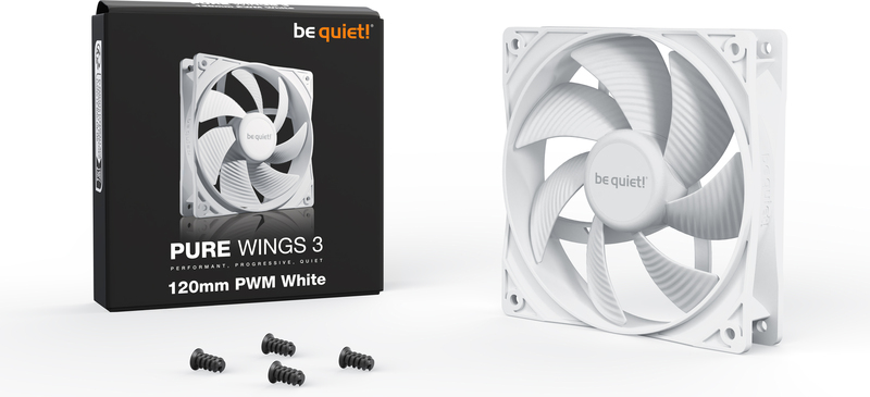 Be quiet pure wings 3 pwm case fan 777194 3 orig - be quiet! Pure Wings 3 120mm PWM White Case Fan