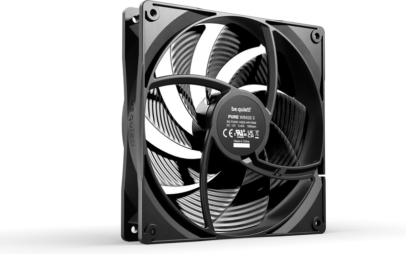 Be quiet pure wings 3 pwm high speed 776064 2 orig - Be quiet! Pure Wings 3 140mm PWM high-speed Black Case Fan