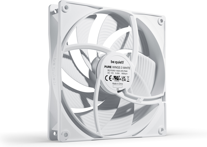 Be quiet pure wings 3 pwm high speed 776065 2 orig - Be quiet! Pure Wings 3 140mm PWM High-Speed White Case Fan