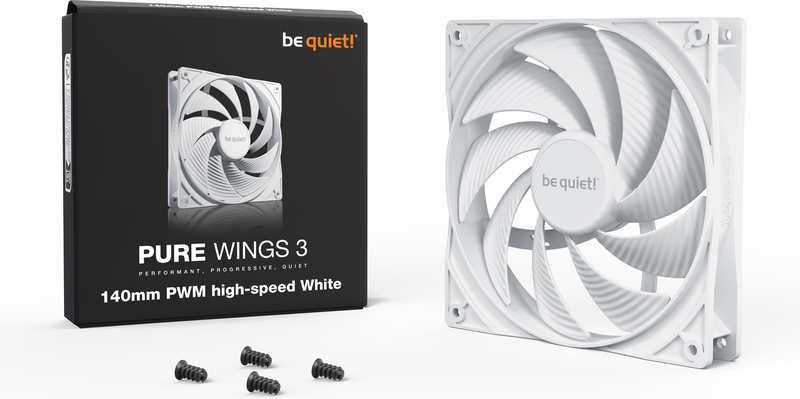 Be quiet pure wings 3 pwm high speed 776065 3 orig - Be quiet! Pure Wings 3 140mm PWM High-Speed White Case Fan